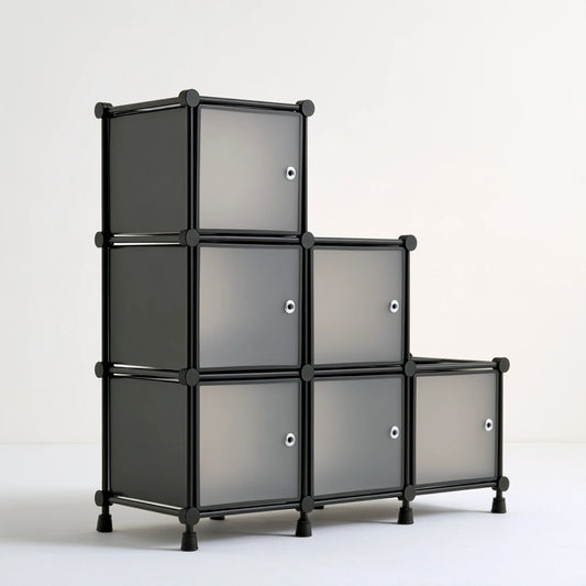 Organizer modulare dalle linee essenziali, colore grigio