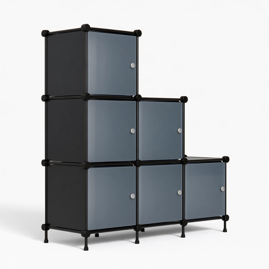 Organizer modulare dalle linee essenziali, colore grigio