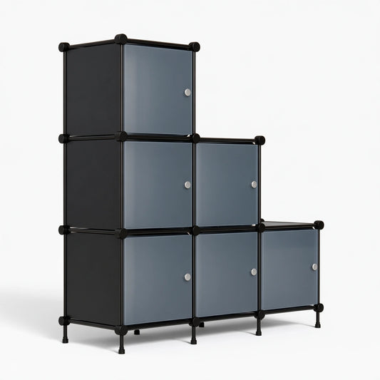 Organizer modulare dalle linee essenziali, colore grigio