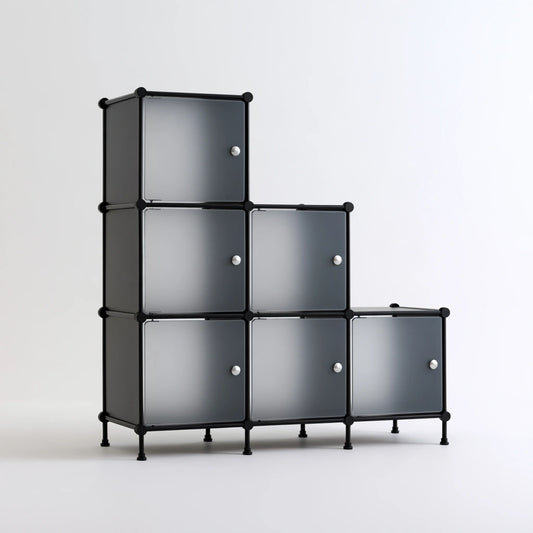 Organizer modulare dalle linee essenziali, colore grigio