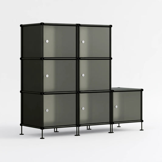 Organizer modulare dalle linee essenziali, colore grigio