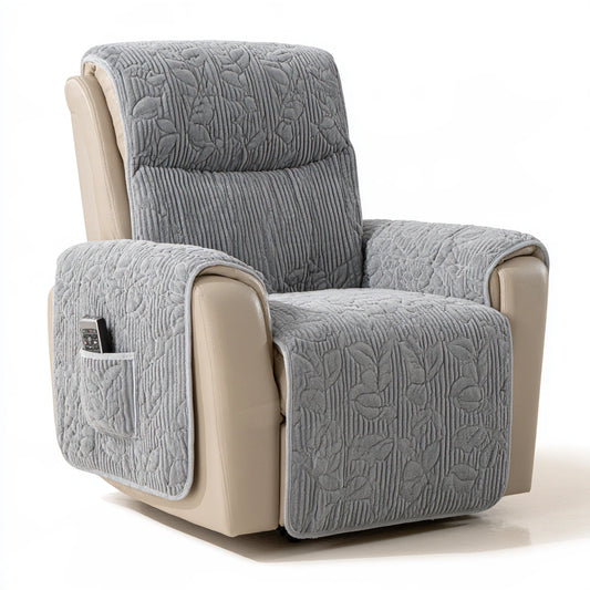 Rivestimento elasticizzato per poltrona relax in pelle, colore grigio e beige