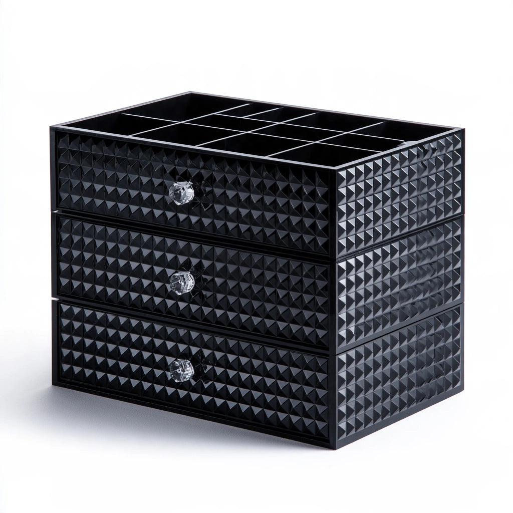 Organizer modulare dalle linee essenziali, colore nero