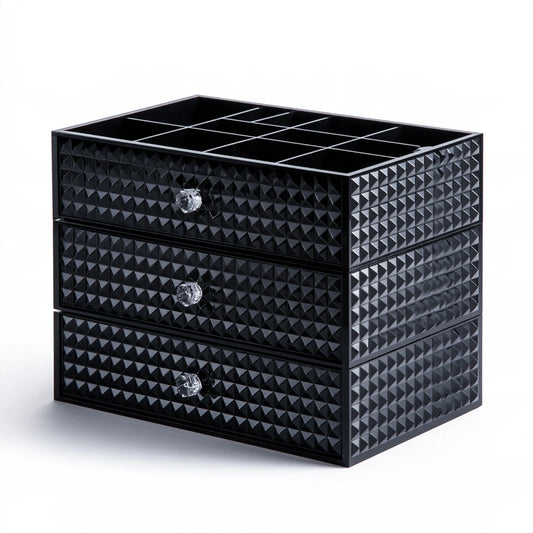 Organizer modulare dalle linee essenziali, colore nero