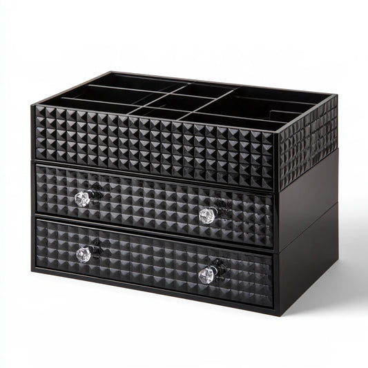 Organizer modulare dalle linee essenziali, colore nero
